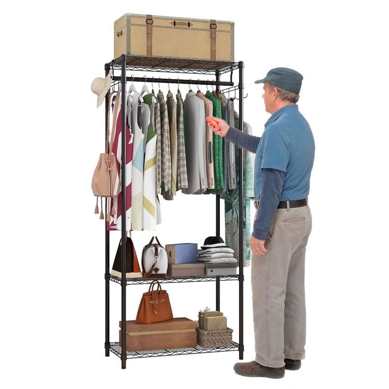 Closet abierto 90x45x180 cm Acero Pintado Cubierta PVC-1