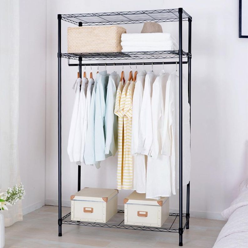 Closet abierto 90x45x180 cm Acero Pintado Cubierta PVC-4