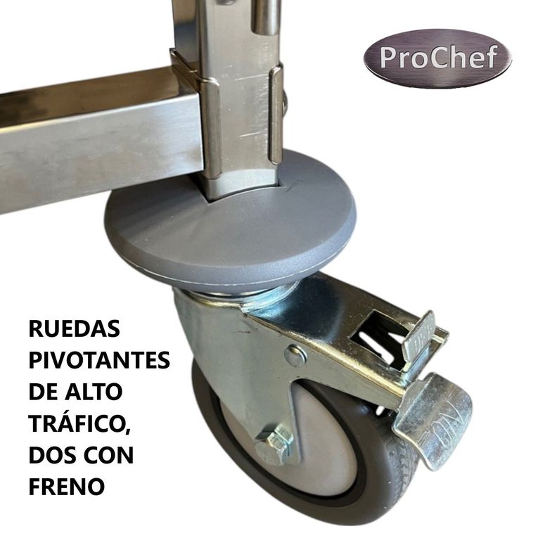 Carro Bandejero Acero Inox. 20 Bandejas Casino 35x45 cm.-6