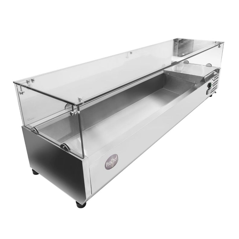 Vitrina Refrigerada Sobremesa 150 cm. Acero Inoxidable-5