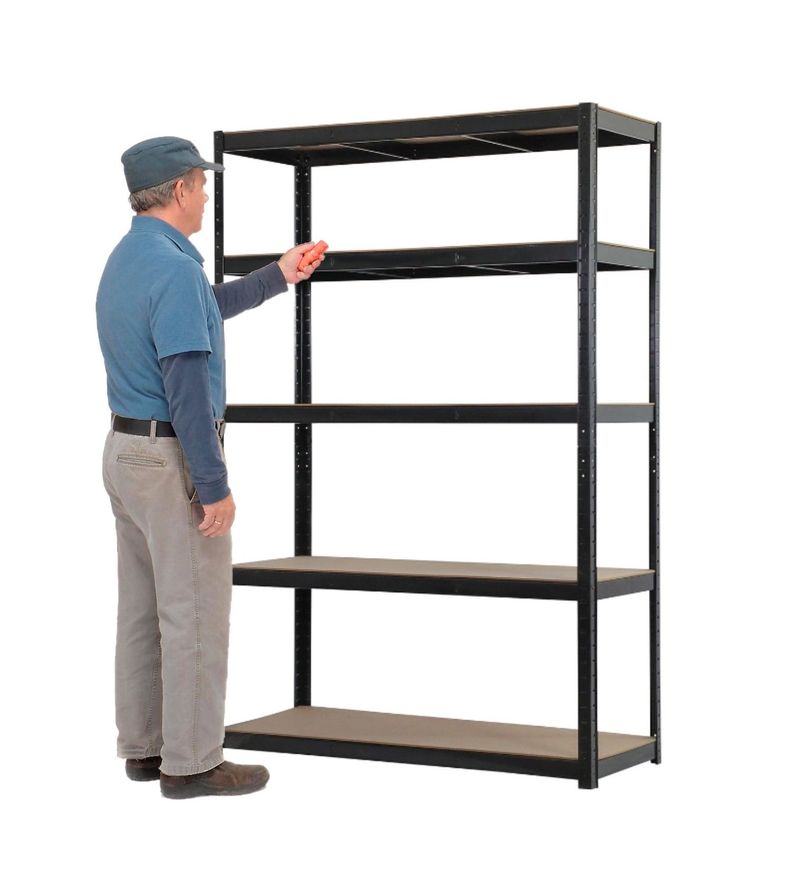 Estante 120x45x180 cm Acero Pintado 5 Band. 1325 Kg-0