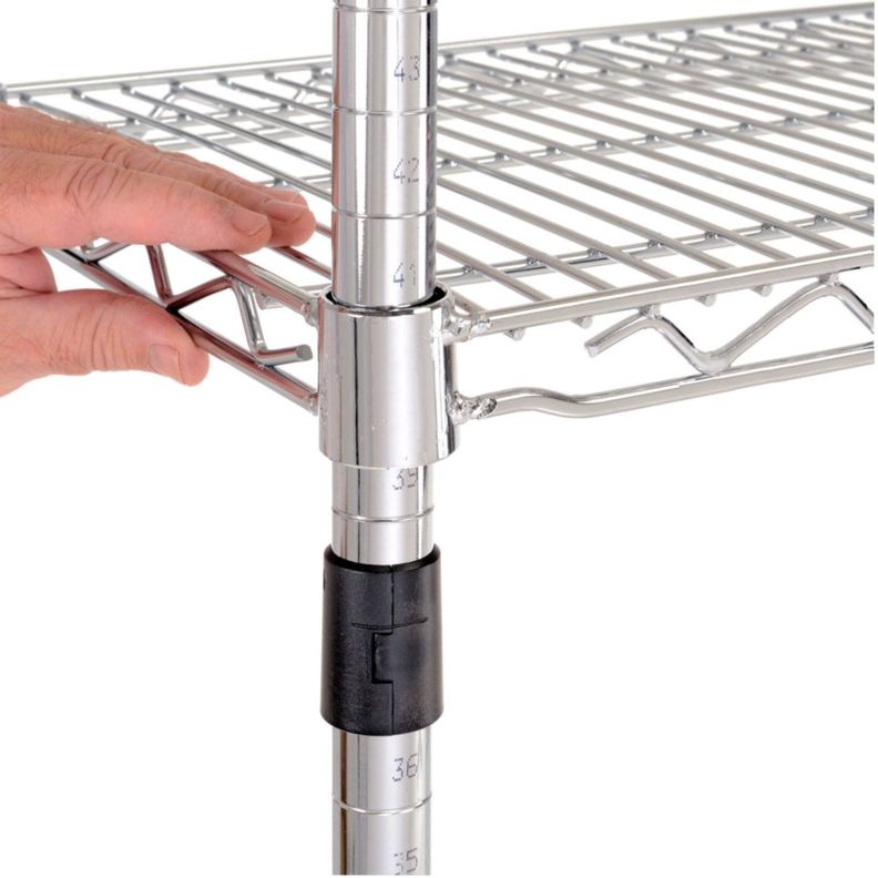 Estante 60x35x150 cm. Acero Cromado ProChef. Capacidad 200 kg.-6