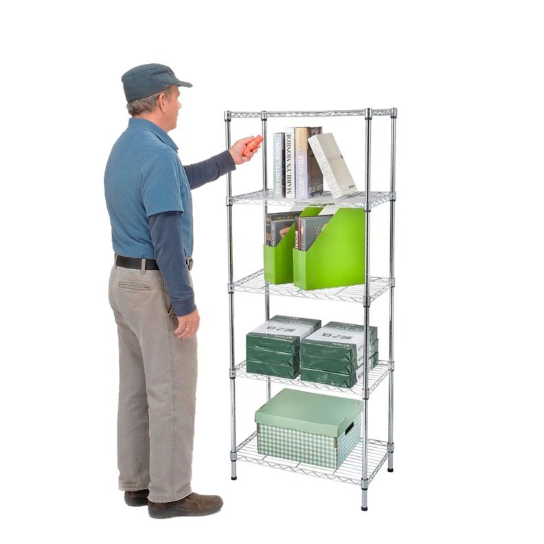 Estante 60x35x150 cm. Acero Cromado ProChef. Capacidad 200 kg.-0