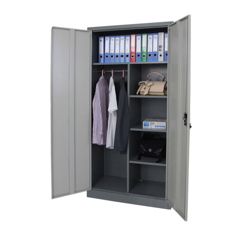 Armario de Acero 90x40x185 cm. 6 Espacios. 2 Cuerpos 2 Puertas-4