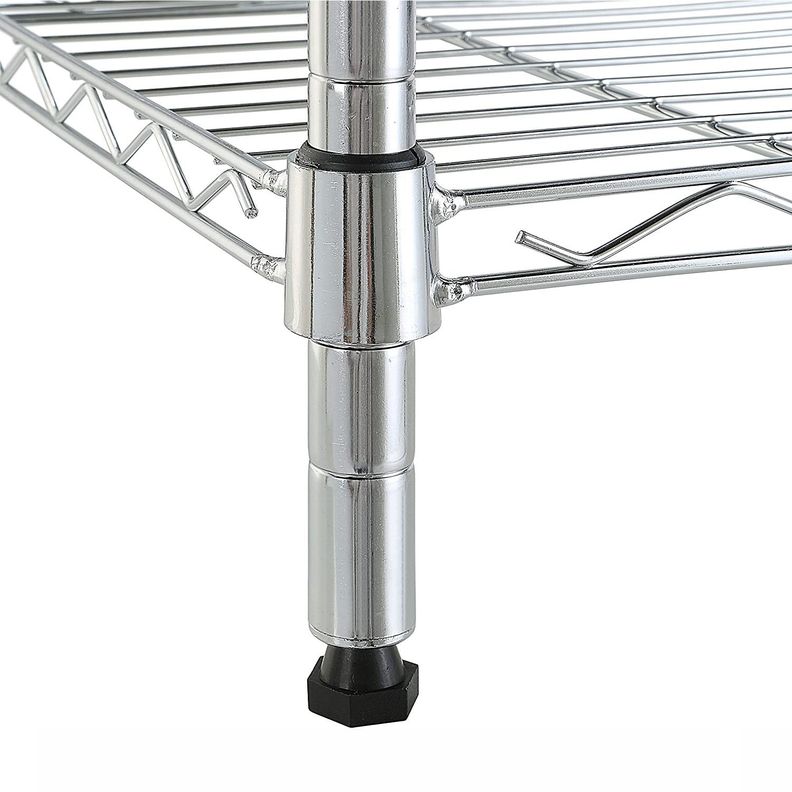 Estante 90x35x180 cm. Acero Cromado 5 bandejas. Cap. 600 kg-9