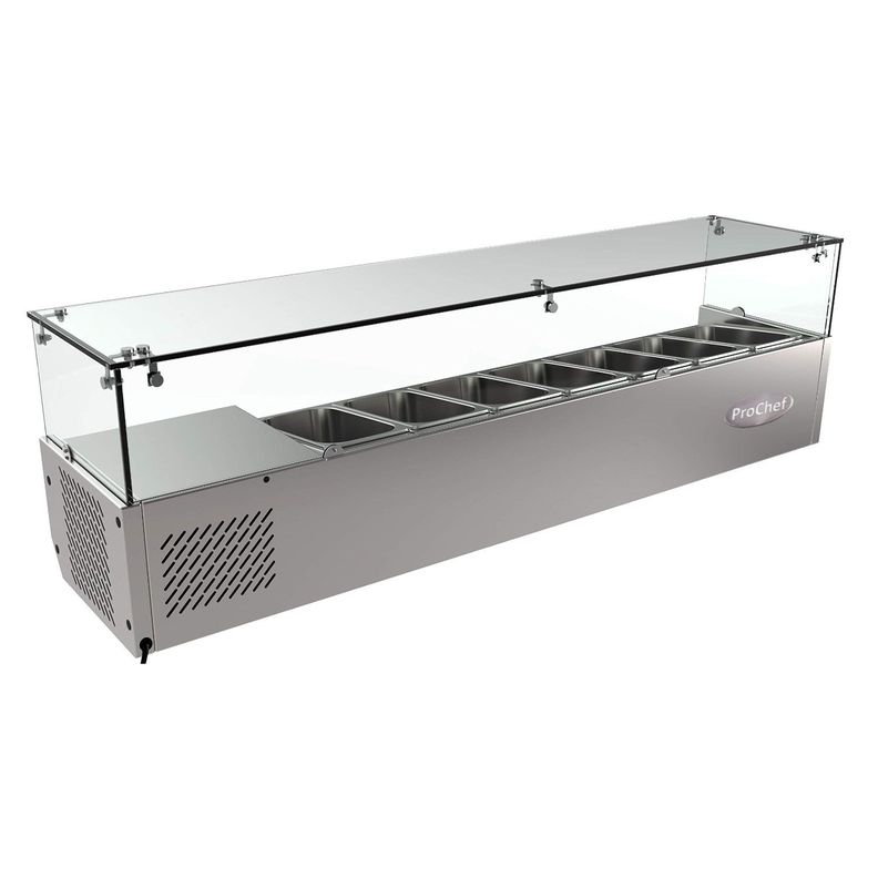Vitrina Refrigerada Sobremesa 120 cm. Acero Inoxidable-4