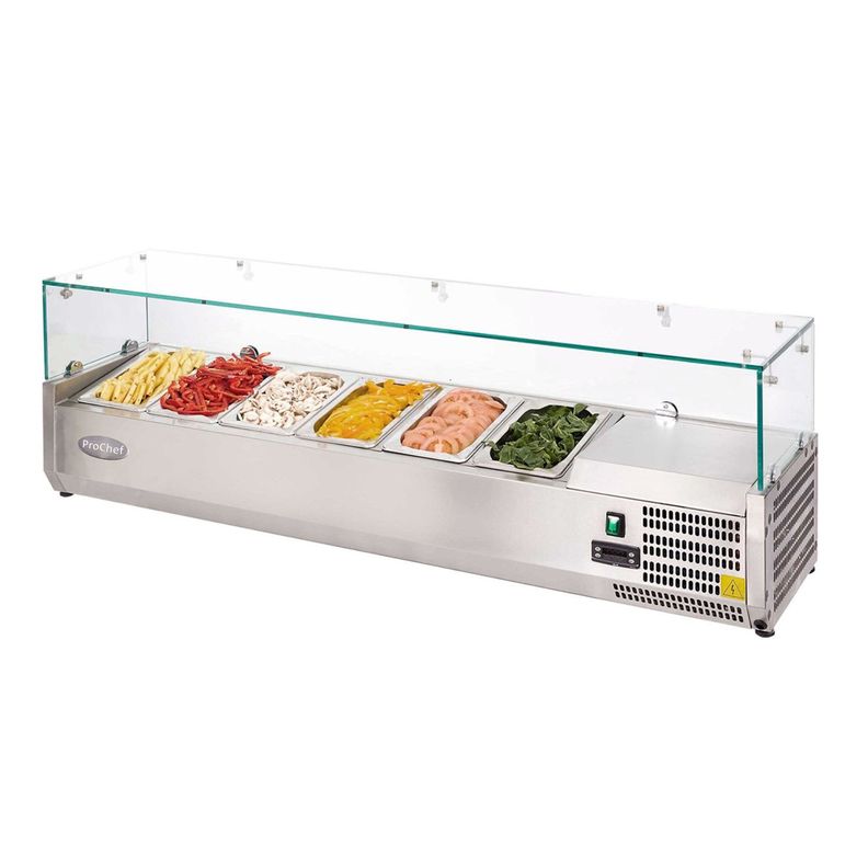 Vitrina Refrigerada Sobremesa 120 cm. Acero Inoxidable-6