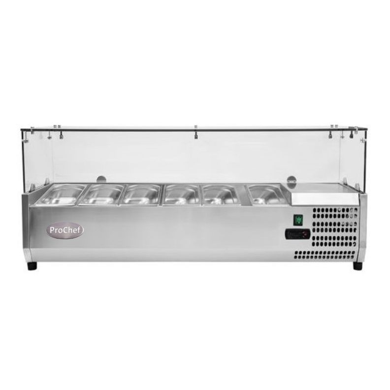 Vitrina Refrigerada Sobremesa 120 cm. Acero Inoxidable-1