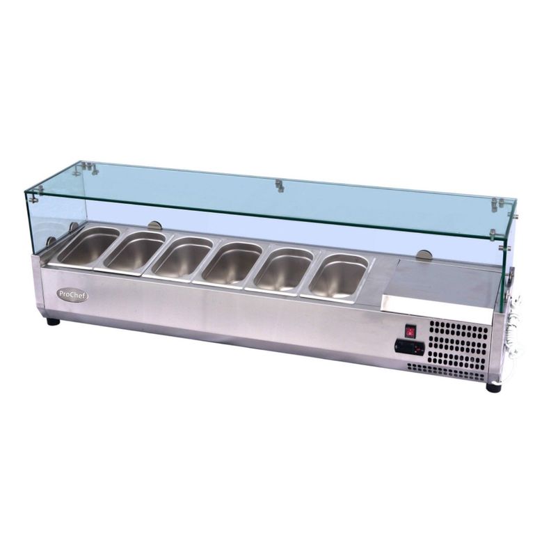 Vitrina Refrigerada Sobremesa 120 cm. Acero Inoxidable-5
