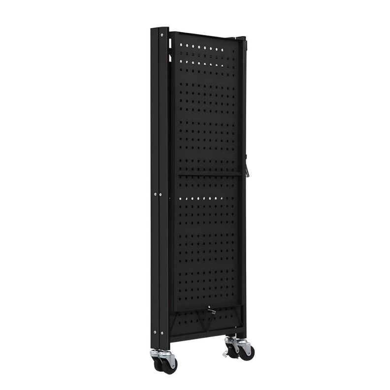 Estante Plegable de Acero con Ruedas. 3 bandejas-1