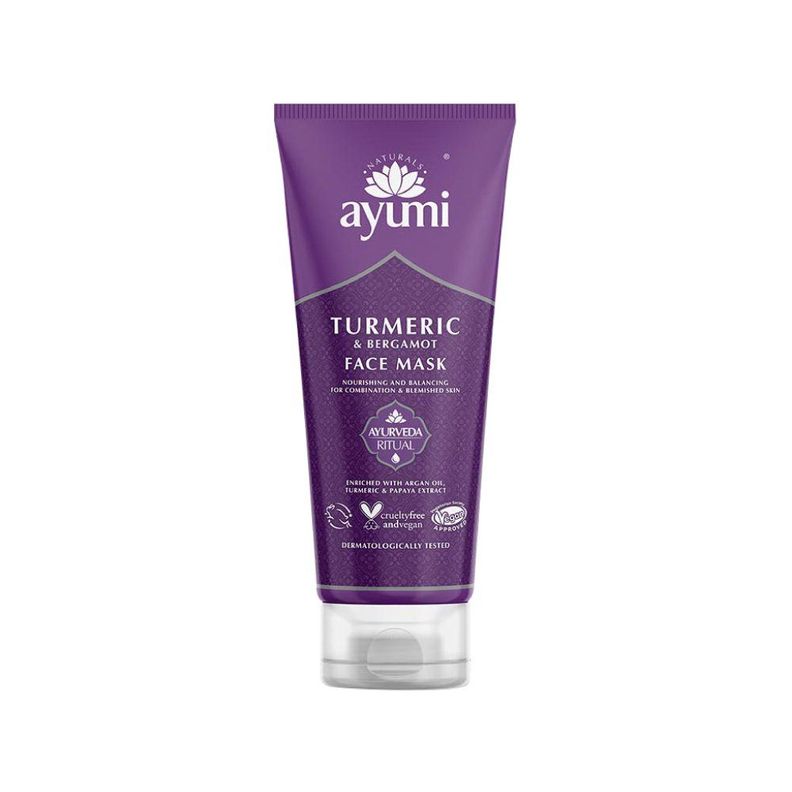 Mascarilla facial con cúrcuma y bergamota ayurveda-0