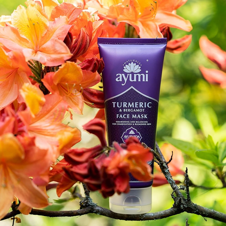 Mascarilla facial con cúrcuma y bergamota ayurveda-2