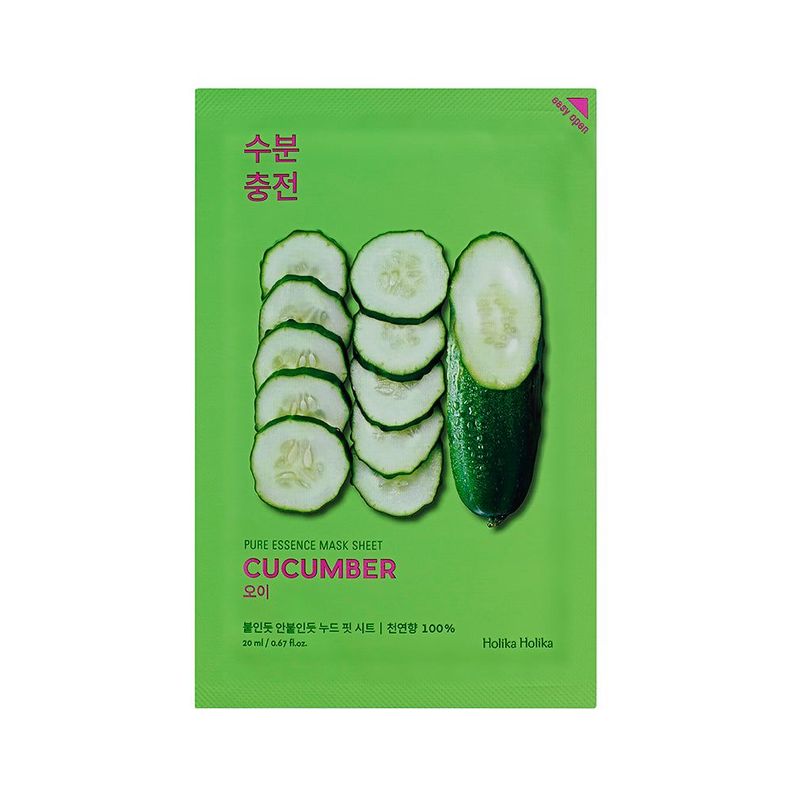 Mascarila Facial de Pepino Holika Cosmetica Coreana Transparente