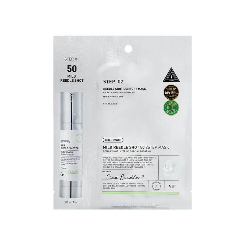 Mascarilla 2 Pasos Mild Reedle Shot 50 VT Cosmetics Blanco