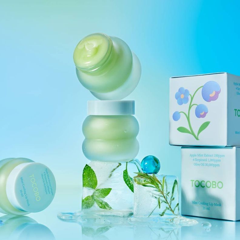 Mascarilla hidratante Tocobo labios con efecto refrescante-4