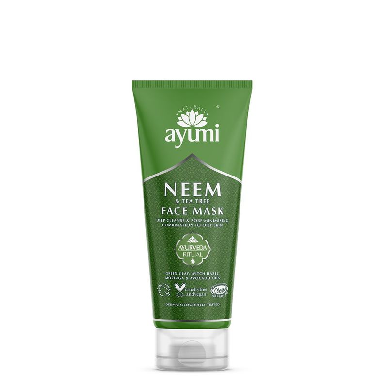 Mascarilla facial con árbol de té y neem ayurveda-0