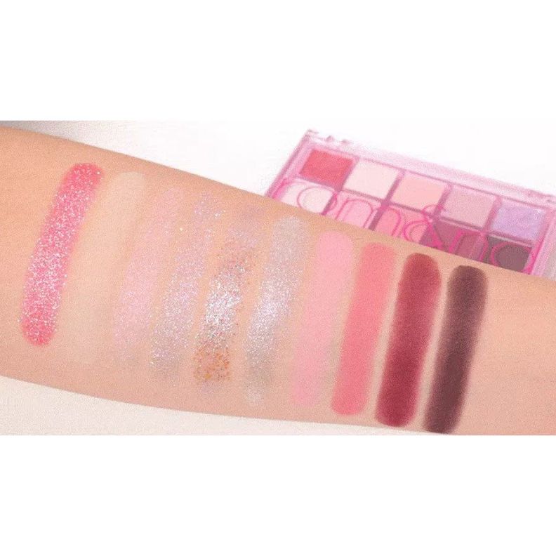 Paleta de sombras coreana con 10 tonos rosa-3