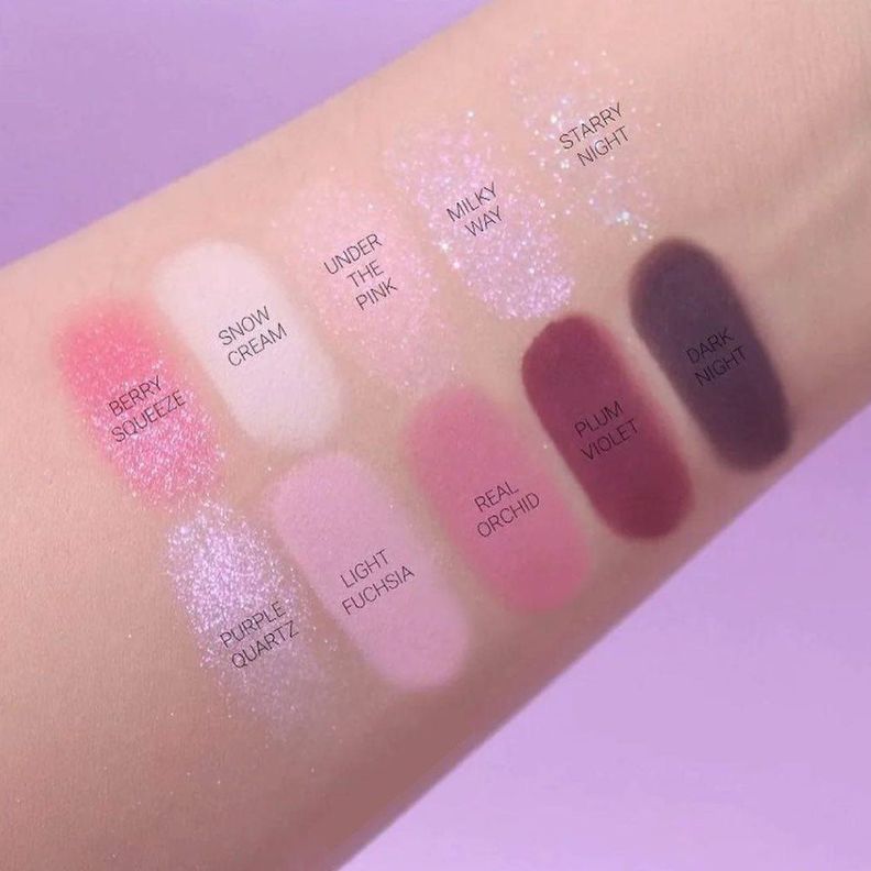 Paleta de sombras coreana con 10 tonos rosa-4