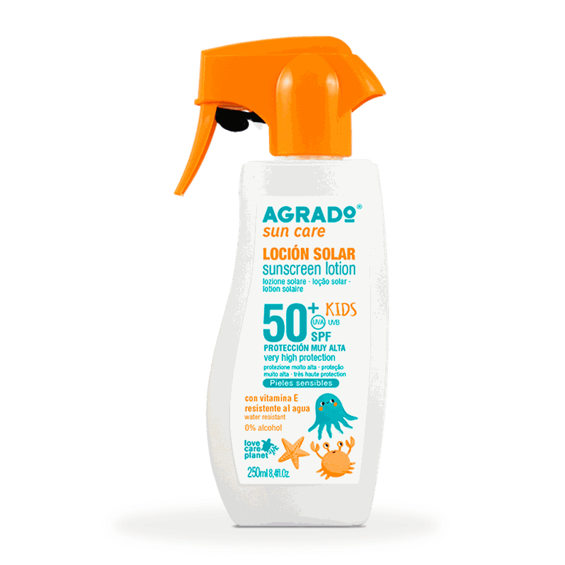 Locion Solar SPF50+ Kids Pistola Agrado