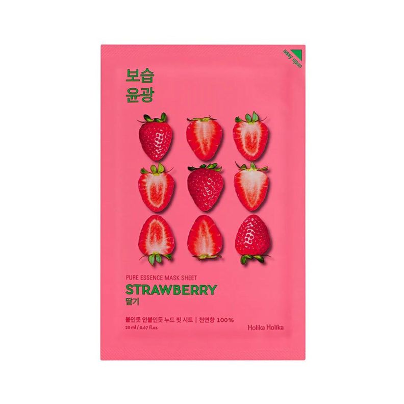 Mascarila Facial de Frutilla Holika Cosmetica Coreana Transparente