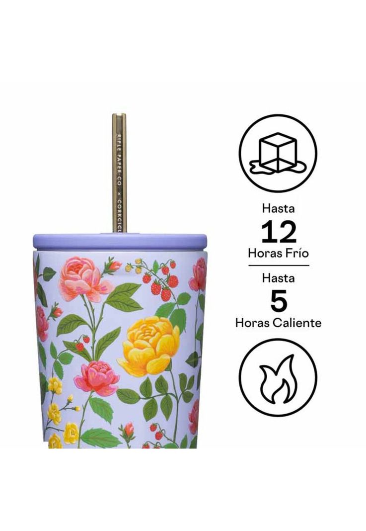 Vaso Térmico Cold Cup 700ml Rifle Paper Roses Purple-2