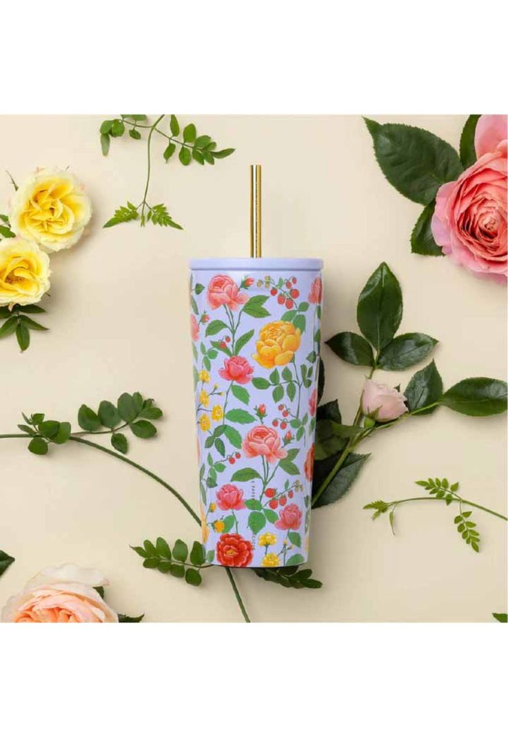Vaso Térmico Cold Cup 700ml Rifle Paper Roses Purple-6