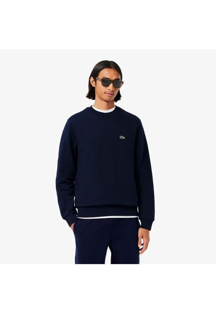 Poleron Cuello Redondo Hombre Lacoste SH9608 Negro-0
