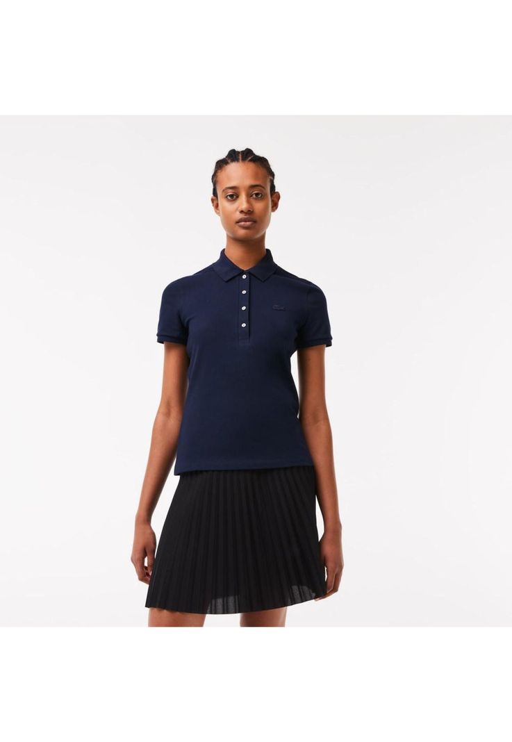 Polera Polo Lacoste PF5462 Mujer Azul-0