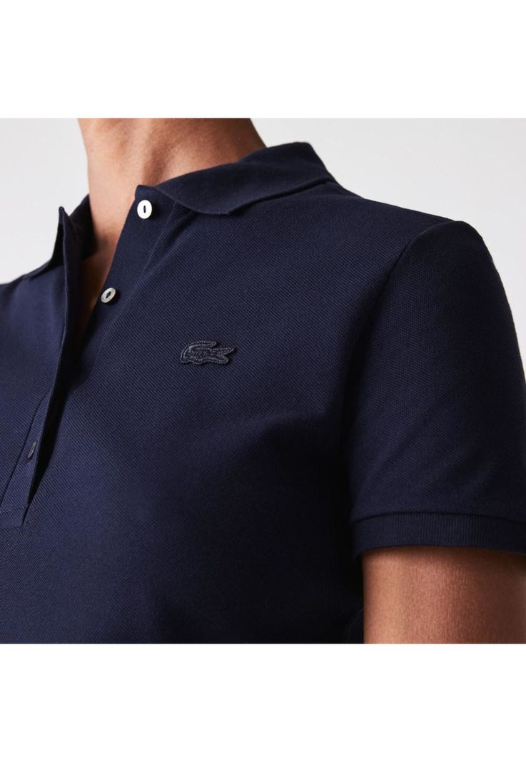 Polera Polo Lacoste PF5462 Mujer Azul-4