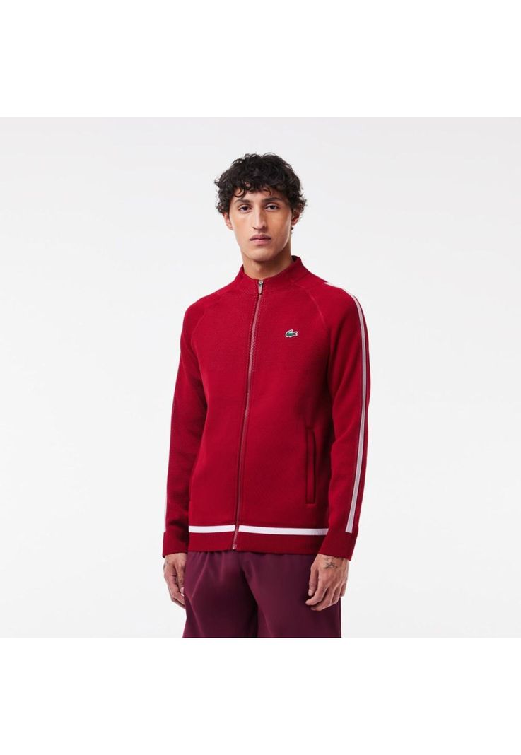 Poleron Lacoste Rojo Hombre Sudadera De Piqué Roland Garros