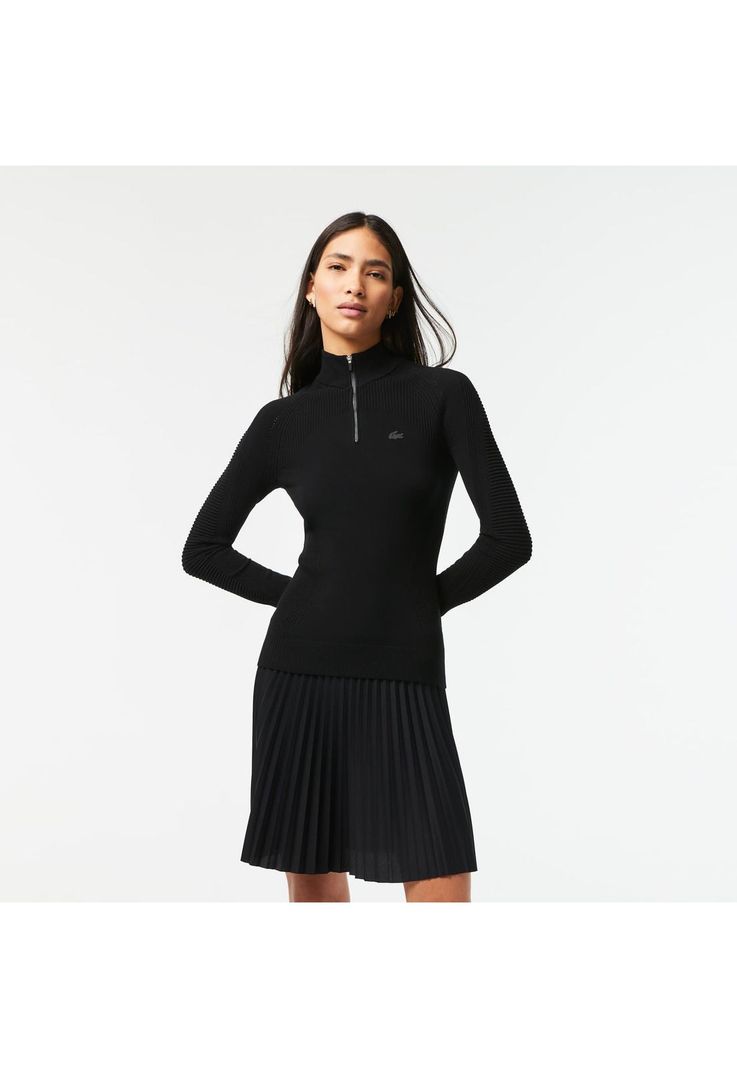 Sweater Lacoste AF955 Mujer Negro-0