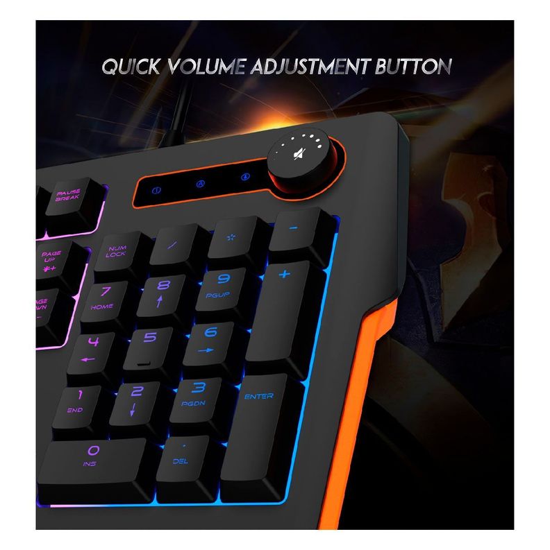 Teclado Gamer Meetion K9520 Membrana RGB-3