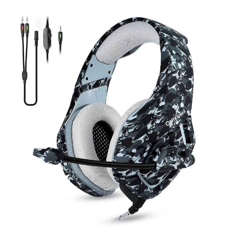 Audifonos Gamer Onikuma K1 B Camouflage Grey-0