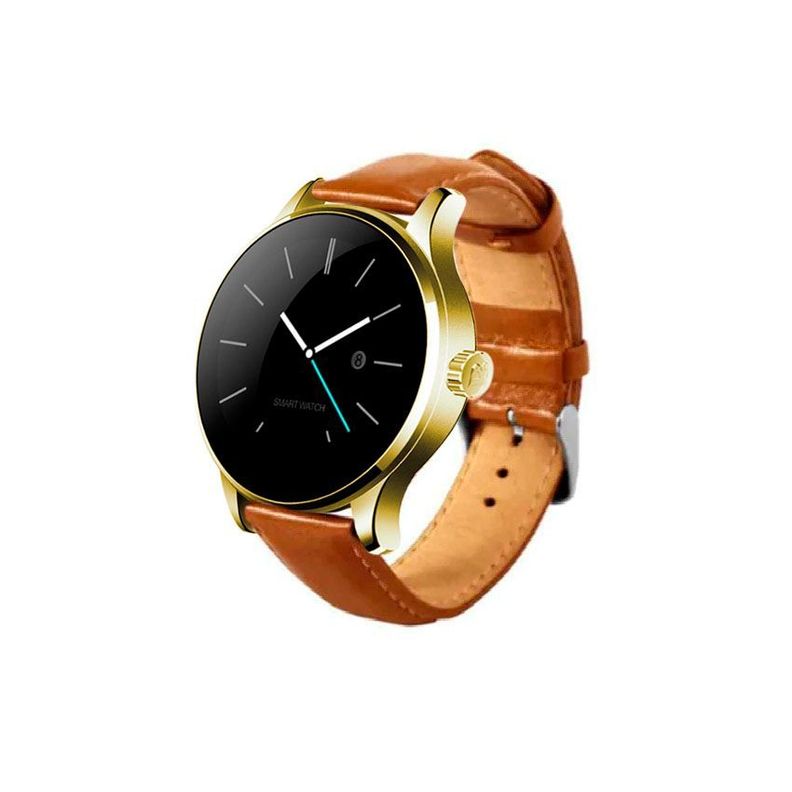 Reloj Inteligente Smartwatch K88H Gold Brwn Leather-0