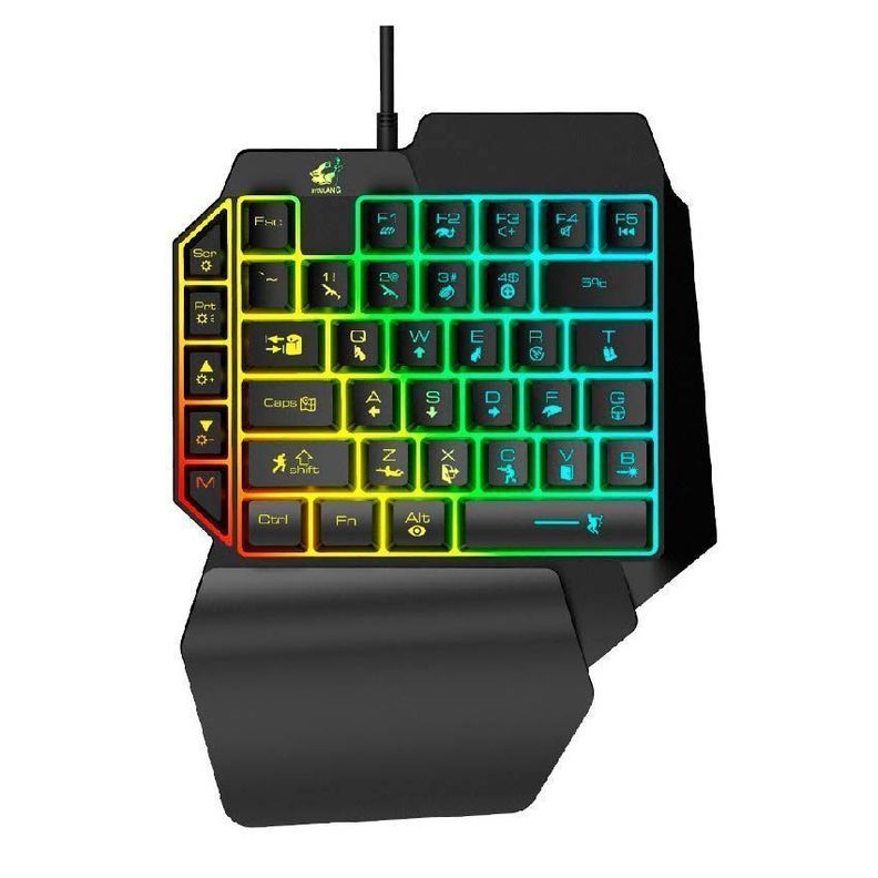 Kit Teclado 1 Mano + Mouse Gamer para PC o Celular-1