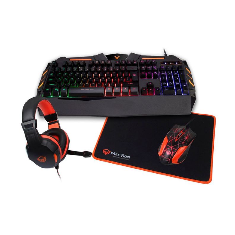 Kit Gamer Teclado Mouse Audifono Modepad Meetion C500-0