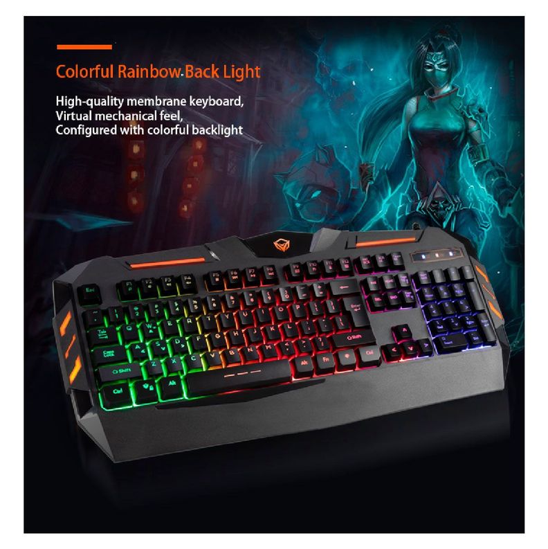 Kit Gamer Teclado Mouse Audifono Modepad Meetion C500-7
