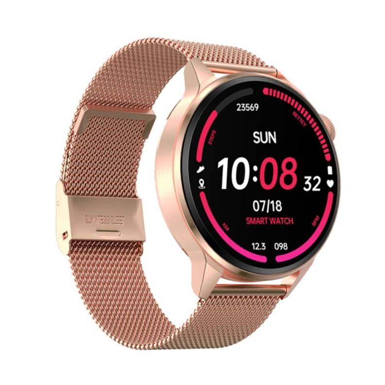 Reloj inteligente Smartwatch DT4+ dorado metal-3