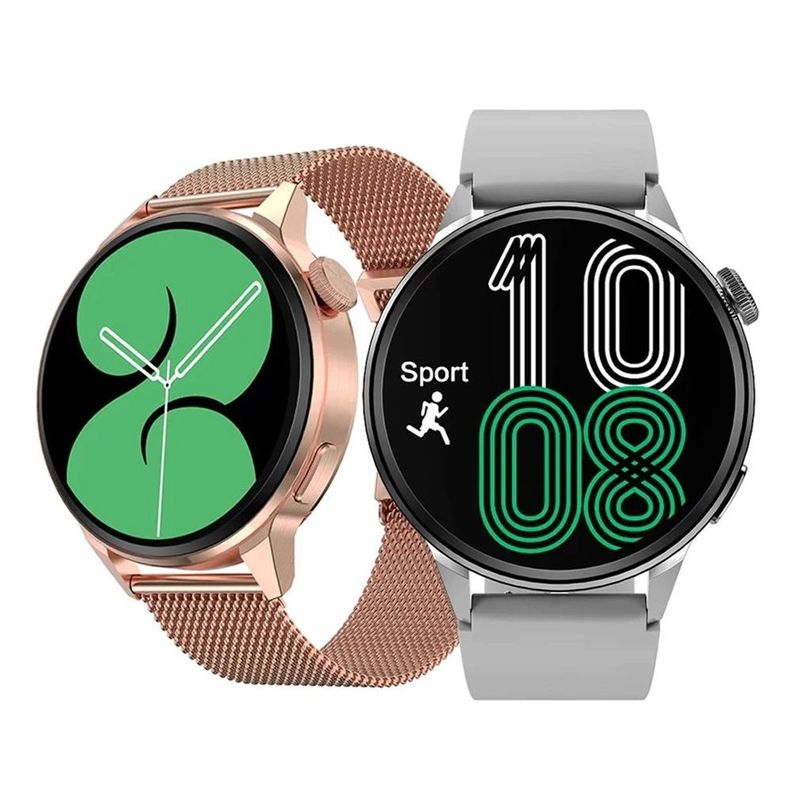 Reloj inteligente Smartwatch DT4+ dorado metal-4