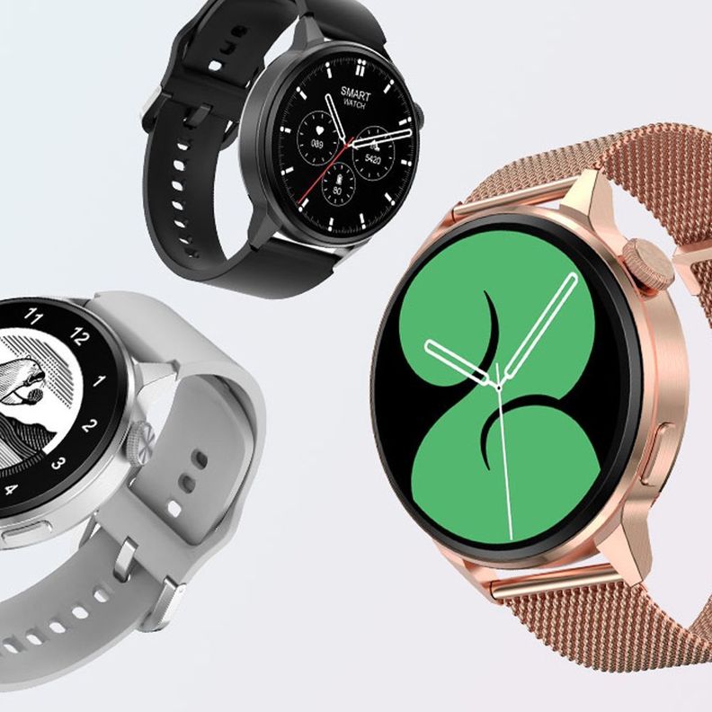 Reloj inteligente Smartwatch DT4+ dorado metal-2