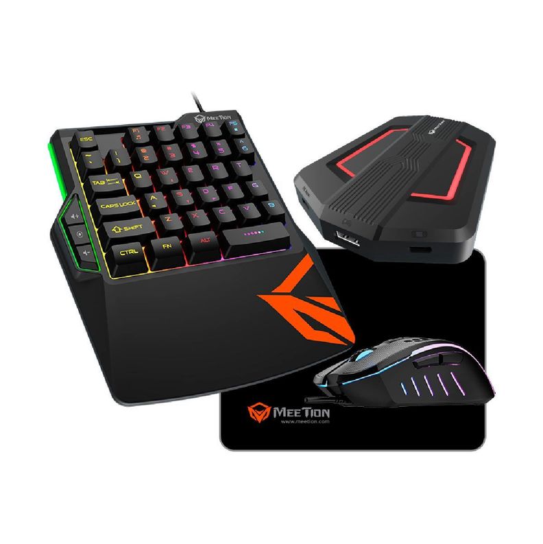 Kit Teclado 1 Mano Mouse Gamer 4 en 1 Meetion CO015-0