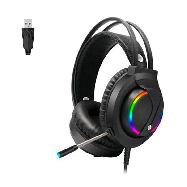 Audifonos Gamer K1 RGB USB Para PC 7.1 GHV12-0