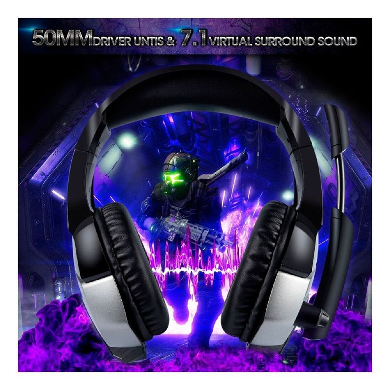 Audifonos Gamer Onikuma K5 PRO Negro Azul-3