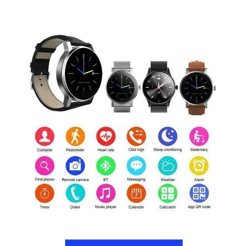 Reloj Inteligente Smartwatch K88 Brown Leather-1
