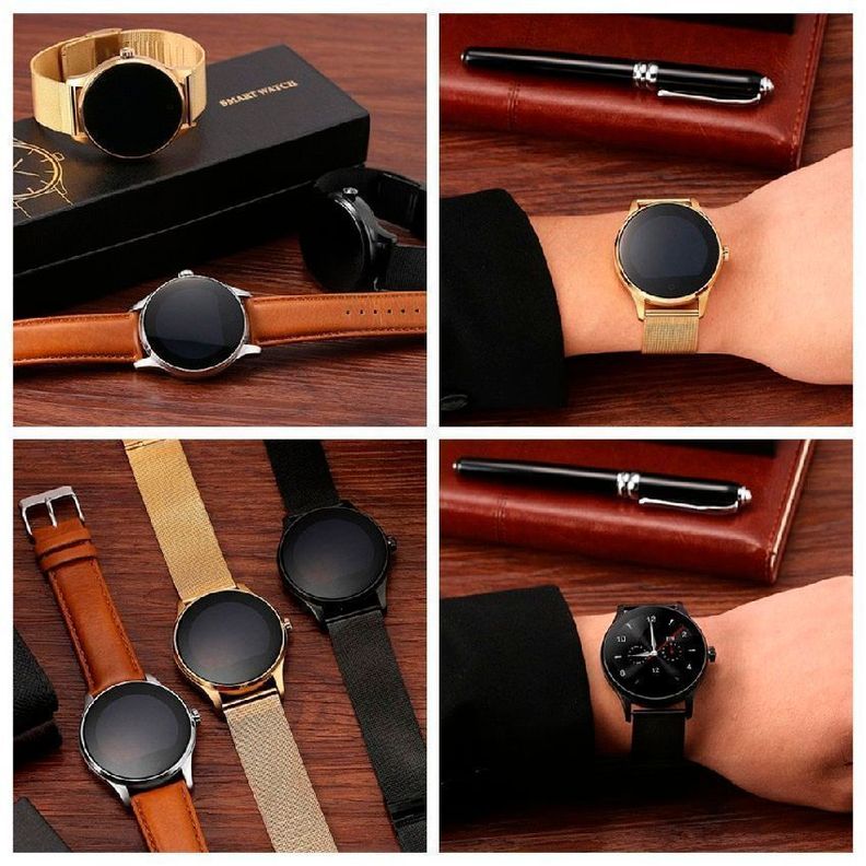 Reloj Inteligente Smartwatch K88 Brown Leather-3