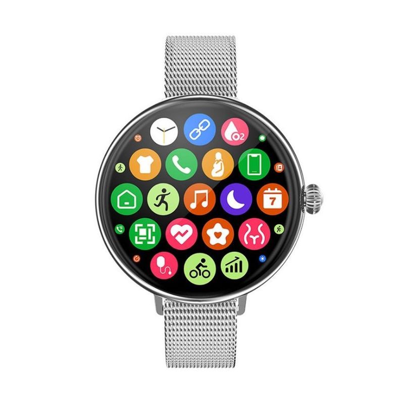 Reloj inteligente Smartwatch UP9 plateado metal-0