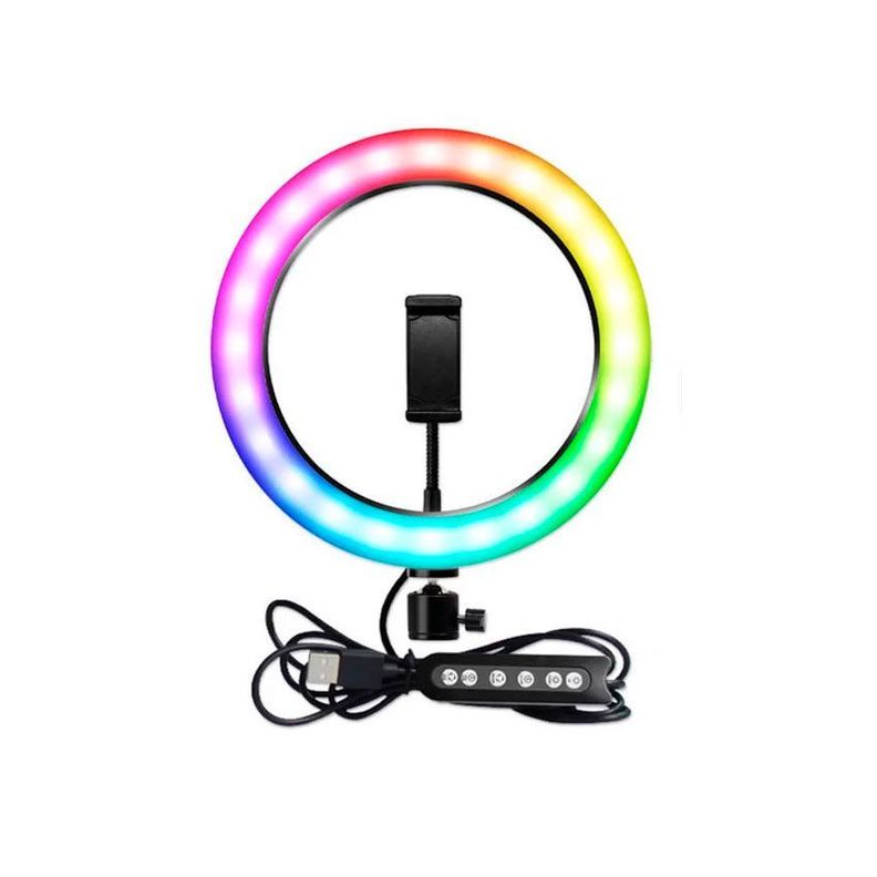 Aro de Luz LED RGB de 10" + Tripode de 210cm.-1