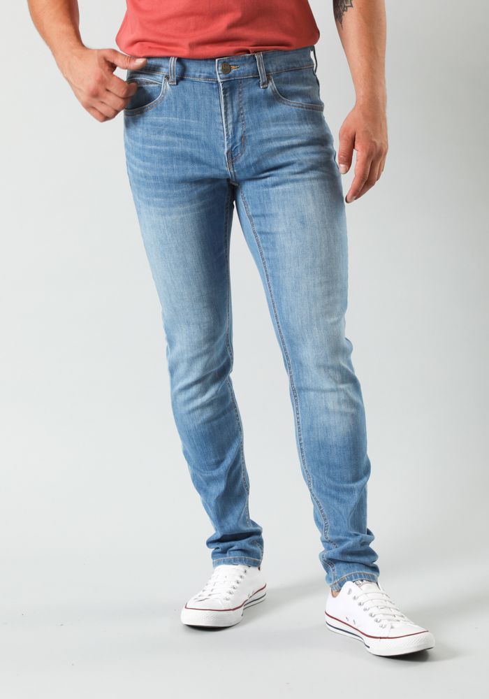 Jeans Malone Skinny Tiro Medio Azul Medio-0