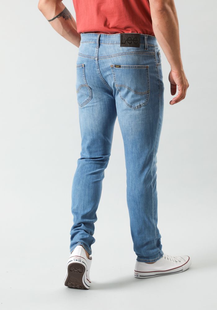 Jeans Malone Skinny Tiro Medio Azul Medio-1