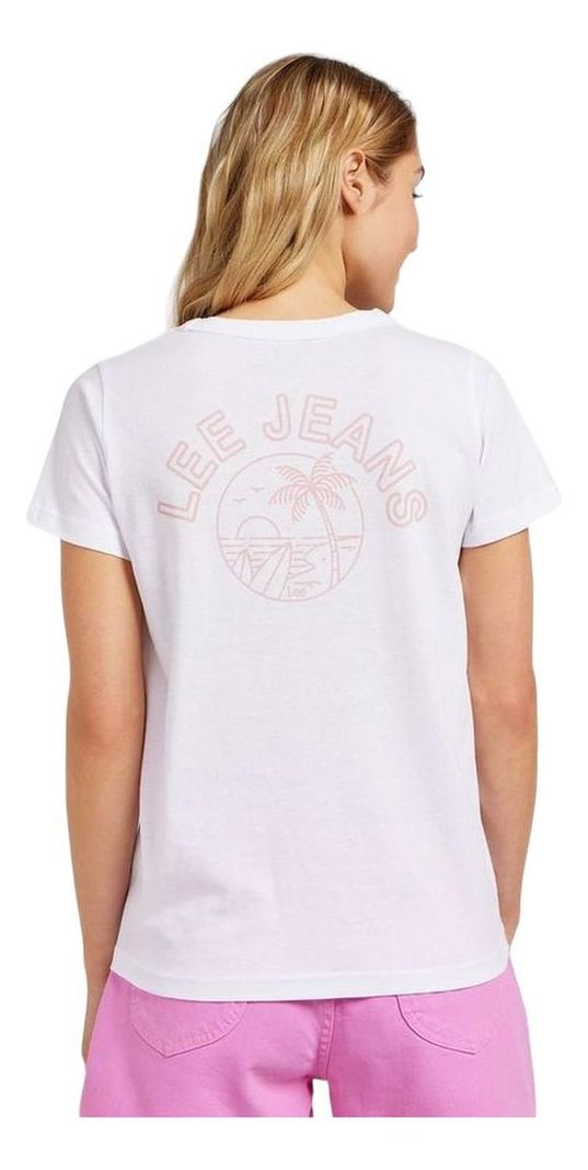 Polera Mujer Graphic Beach Tee Bright White-1